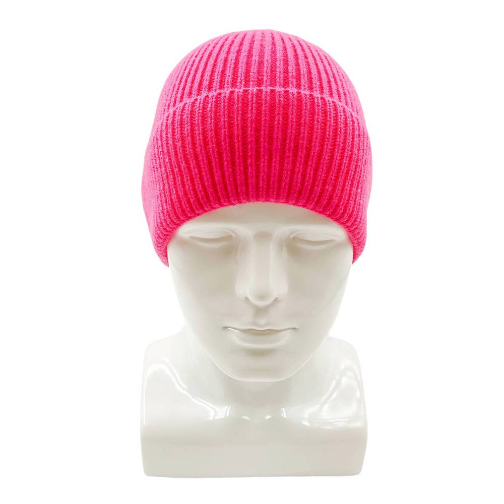Sensibling Corp. - Venta al por mayor Gorro de lana - Unisex - Gorro de punto acanalado liso con puños24