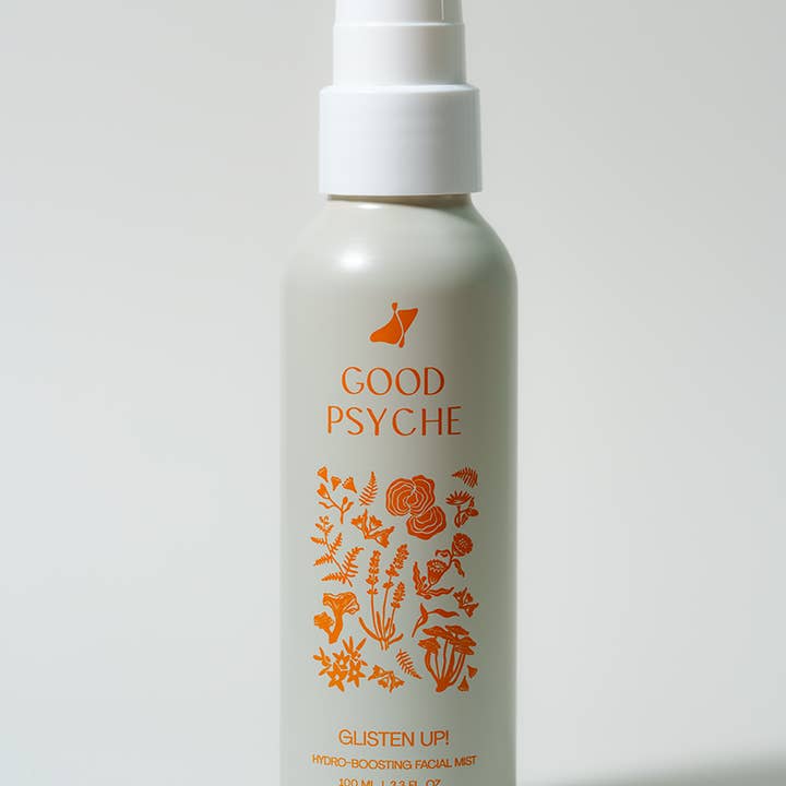 Glisten Up! Hydro-boosting face & body mist with Tremella mushroom for wholesale by Good Psyche