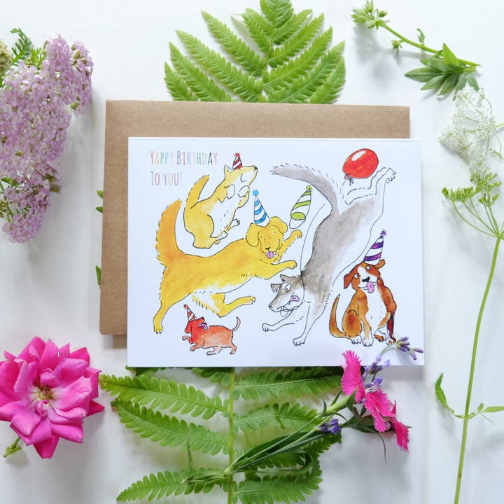 SquidCat, Ink - Wholesale Birthday Card - Yappy Birthday Card1