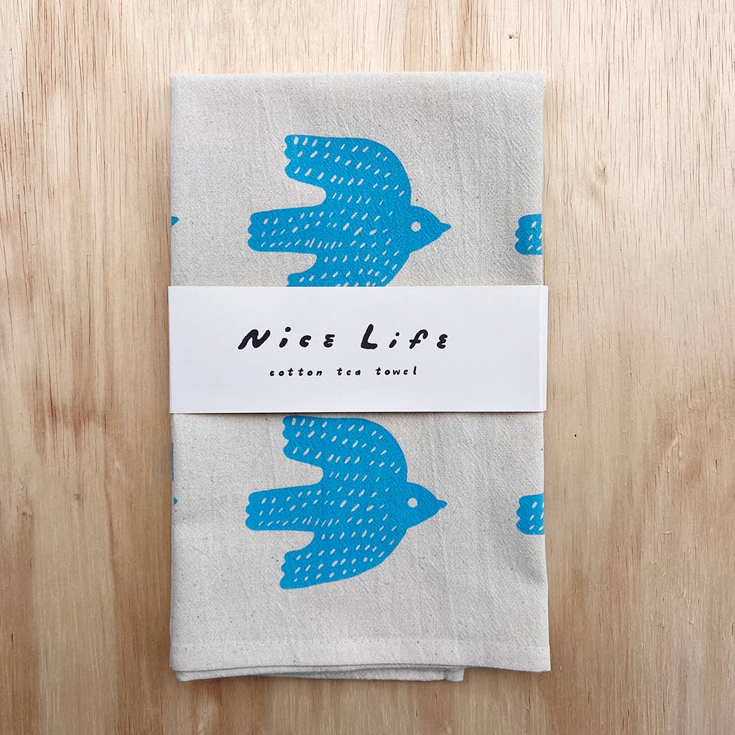 Nice life - Wholesale Tea Towel - Bird tea towel1
