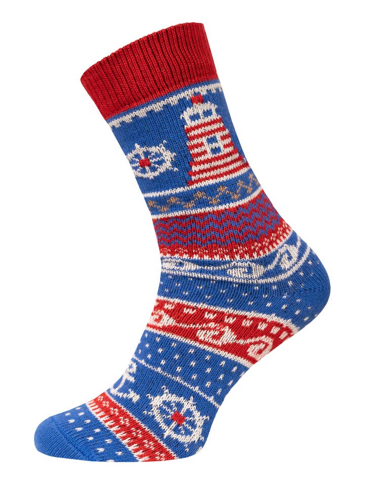 HomeOfSocks - Venta al por mayor Calcetines - Unisex - Un par de calcetines marinos con ancla, 90% algodón.