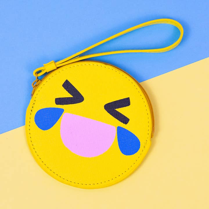 Novelty Wristlet - Tearful Joy Emoji for wholesale by Bewaltz