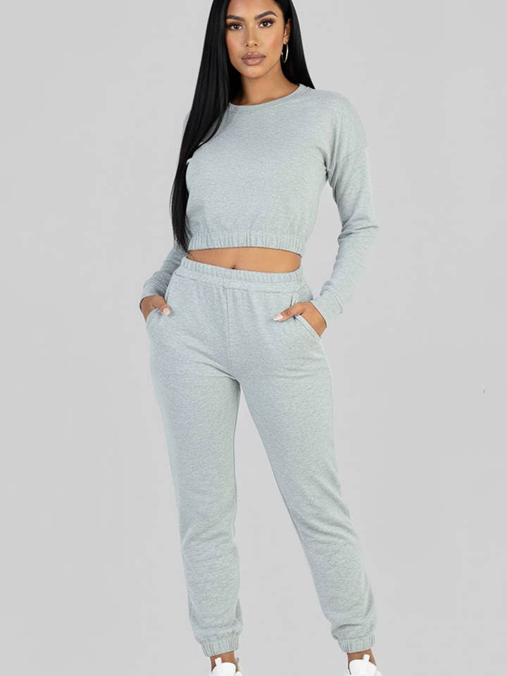 CAPELLA APPAREL - Wholesale Lounge Set - Women's - French Terry Elastic Waist Pullover & Joggers Set3
