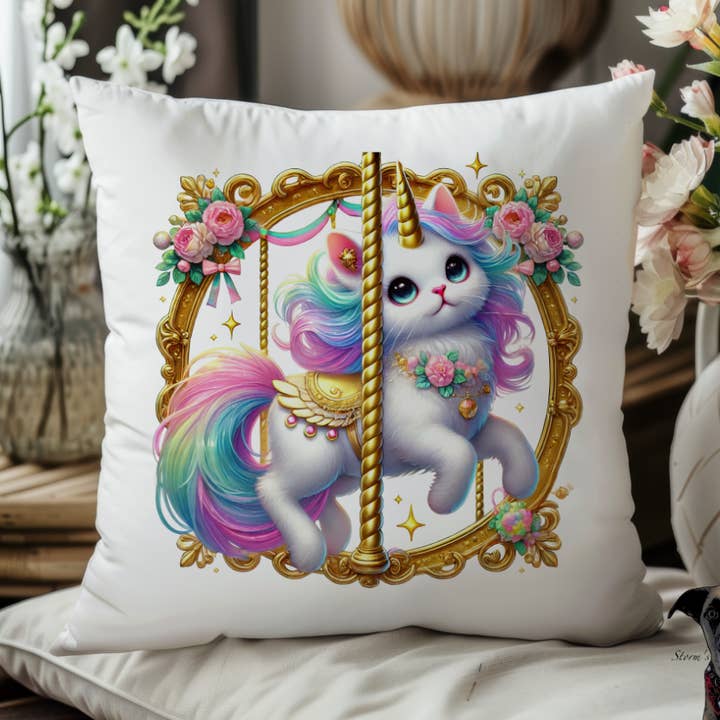 Caticorn Katt Enhörning Kudde - 24 designer för wholesale av Storms Style