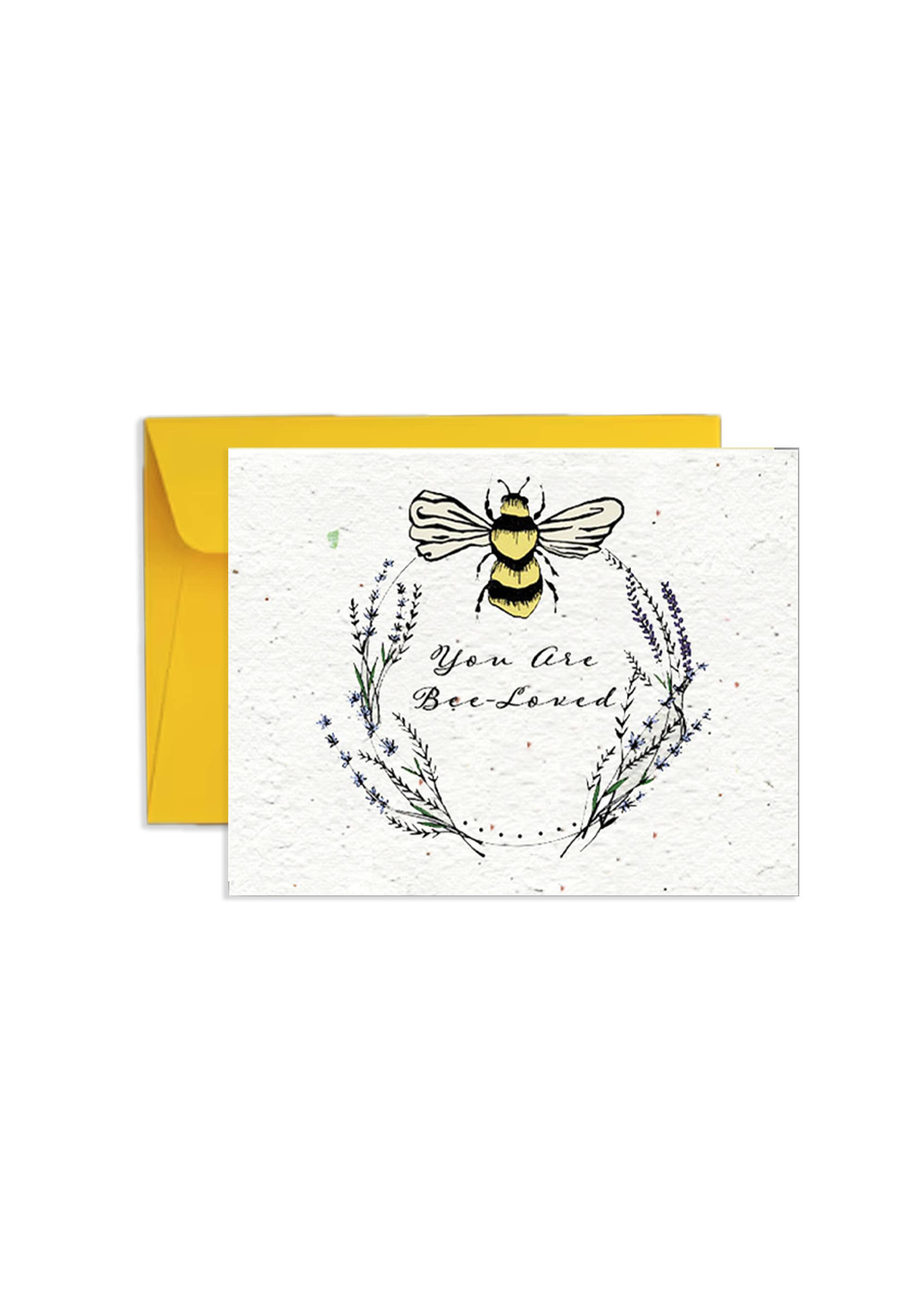 Artsy Em - Vente Cartes de déclaration d'amour - Carte de vœux en forme de graines de fleurs sauvages Bee-Loved Blooms