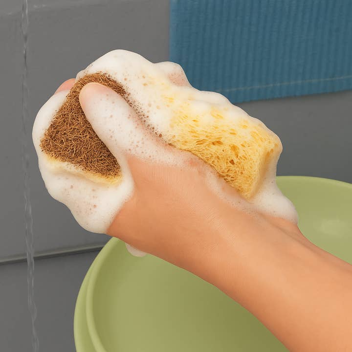 Marasol - Wholesale Cleaning Sponge - Cellulose Sponge + Coconut Scrub Pad – Plastic-Free Cleaning2