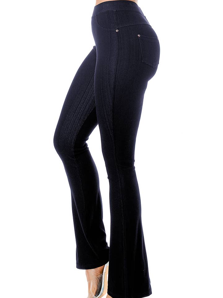 Color 5 – wholesale Jeans – Women’s – Blue color super stretch poll on bamboo denim flare jeans