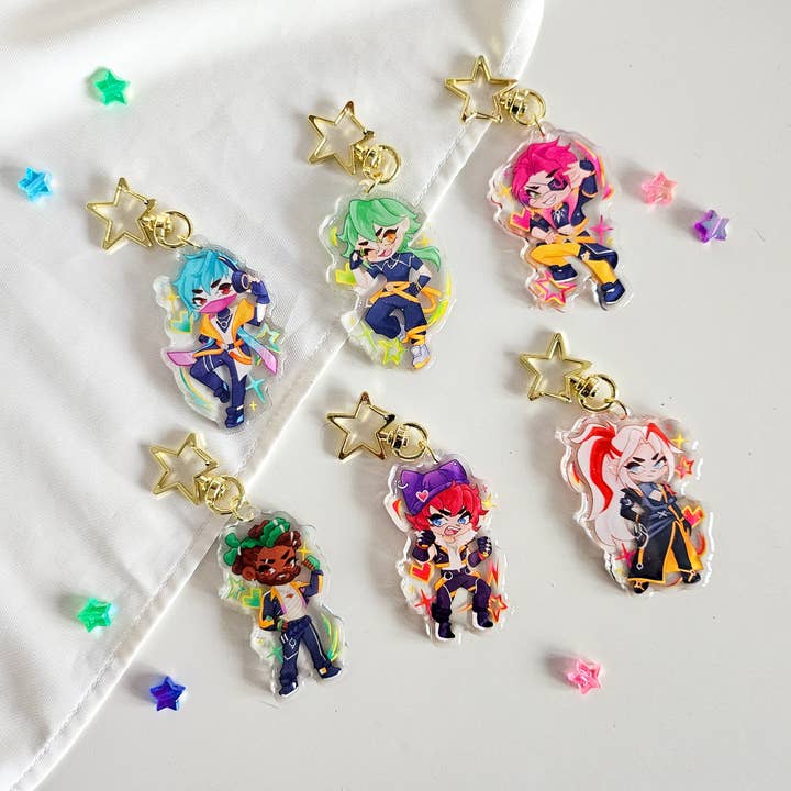 heartsteel acrylic charm for wholesale by Zellie's Koi Pond