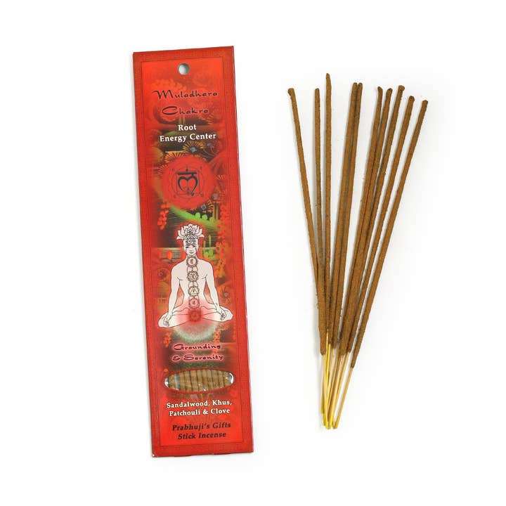 Prabhuji's Gifts - Wholesale Incense - Incense Sticks Root Chakra Muladhara - Grounding and Serenity