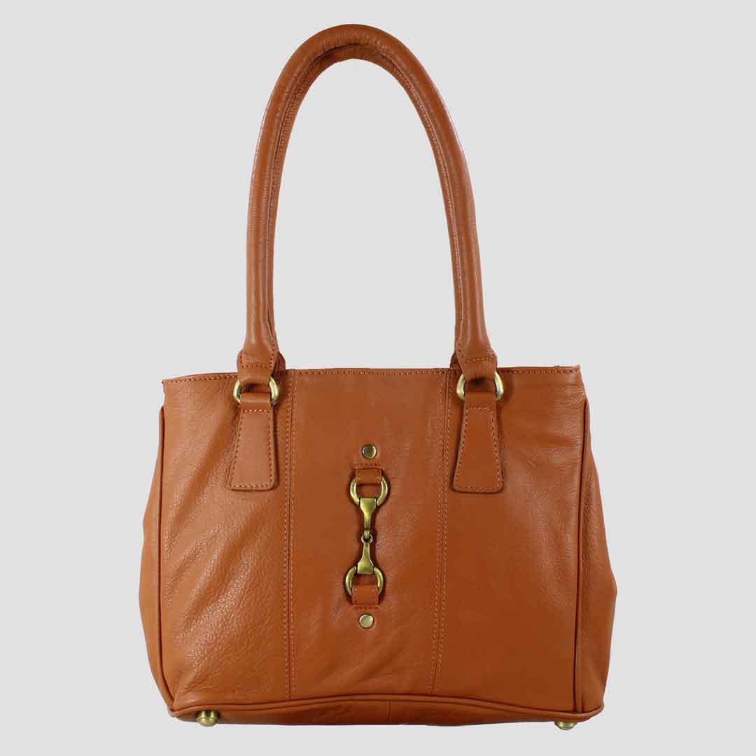 REMOVED BRAND - Wholesale Top Handle Bag - Women's - Sadie Handbag with Snaffle in Tan1