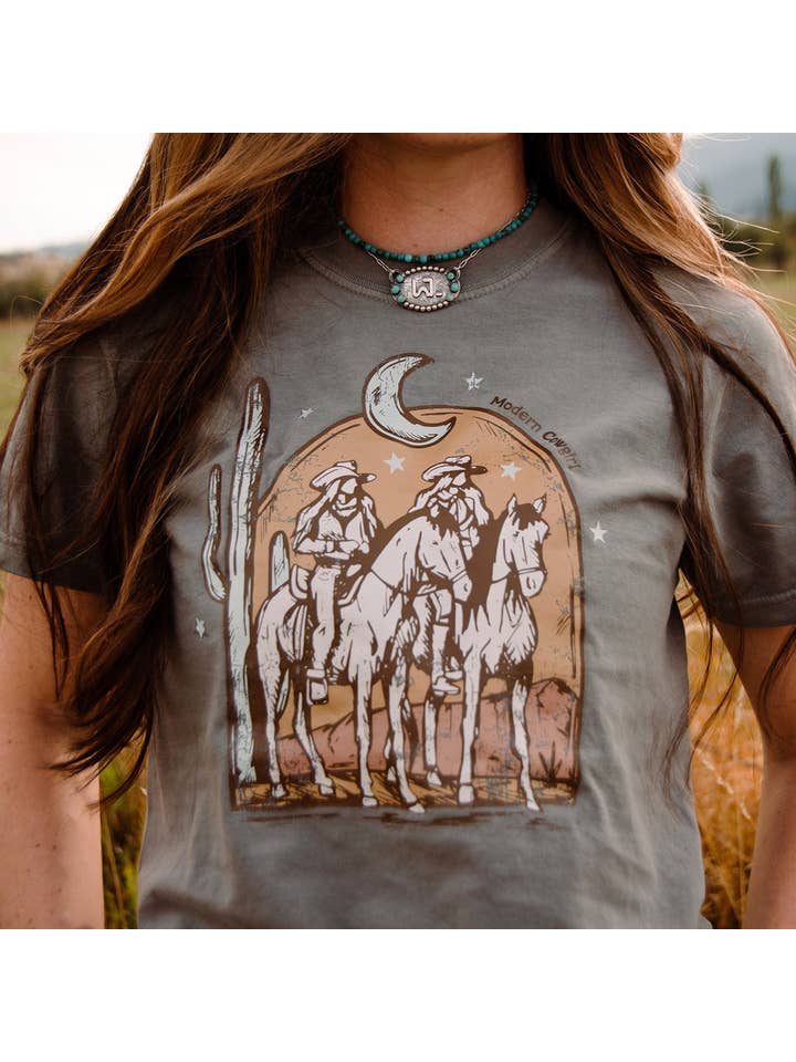 Modern Cowgirl - Wholesale Screen Printed T-Shirt - Women's - Gal Pal Tee3