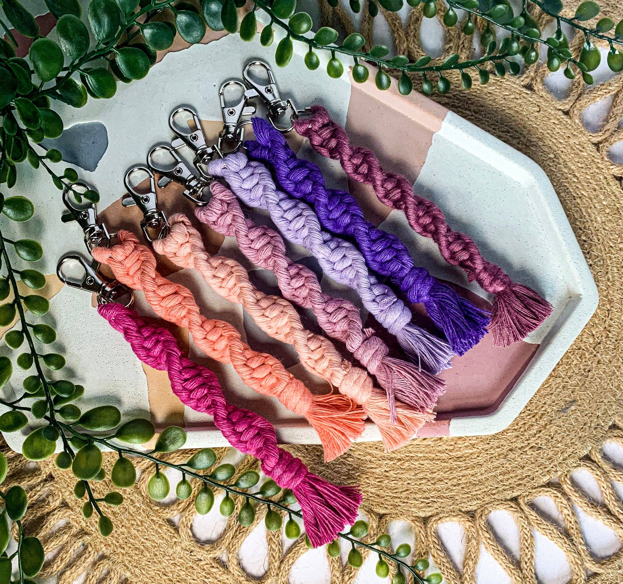 Why Knot - Wholesale Keychain - Women's - Spiral Zipper Pull Keychain - Handmade Macrame Accessories1