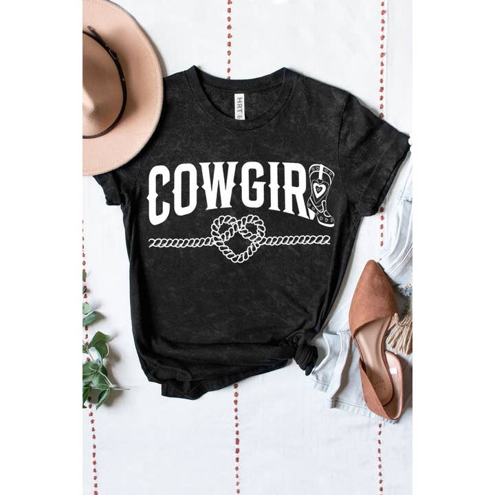 HRTandLUV - Wholesale Screen Printed T-Shirt - Women's - COWGIRL MINERAL GRAPHIC TEE