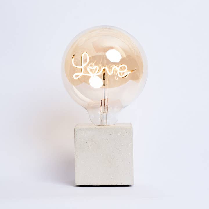 Junny – wholesale Accent-/skrivbordslampa – Kub Lampa - Beige Betong
