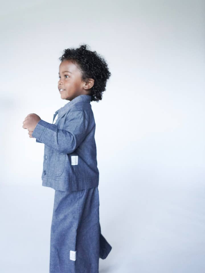 Gray - Denim Jacket for wholesale by The Bamboo Baby