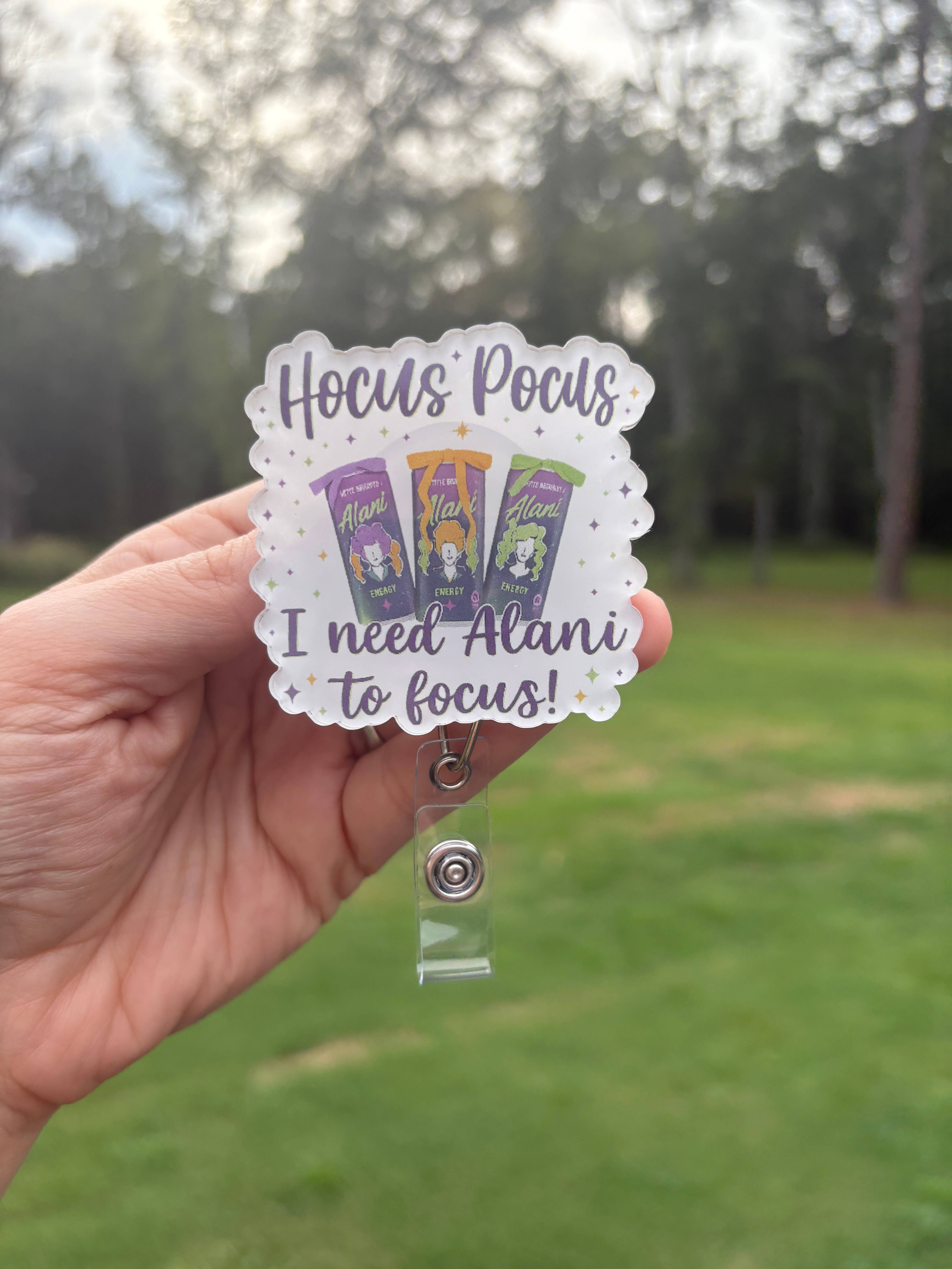 Hello Darling Designs - Wholesale Badge Accessory - Women's - Hocus Pocus Badge Reel – Halloween Alani ID Holder