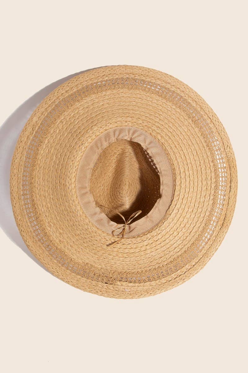 Anarchy Street - Wholesale Straw Hat - Women's - Boho Flat Brim Straw Hat3