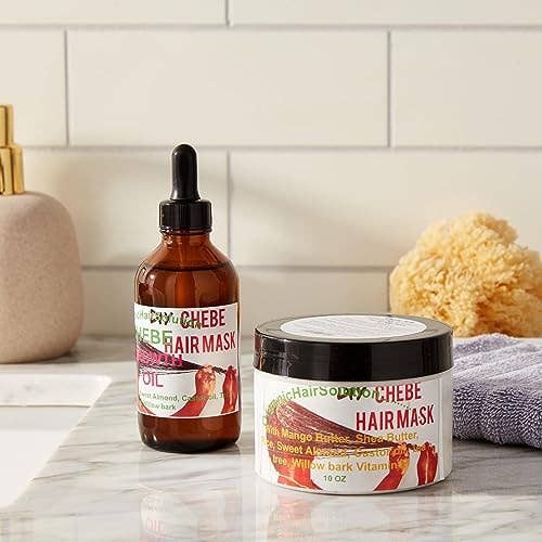 Organic Hair Solution - Wholesale Haarolie - CHEBE Haargroei Dikkere bundel -2in 1-olie- en haarmasker-Haarverdikking- Wilgenschorsolie- Ricinusolie- Mangoboter-Theeboom-Wilgenbast3