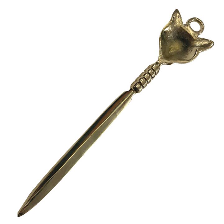 Madison Bay Co. - Historical Home Decor Reproductions – wholesale Letter opener – 9-1/2" Solid Brass Fox Letter Opener- Antique Vintage Style