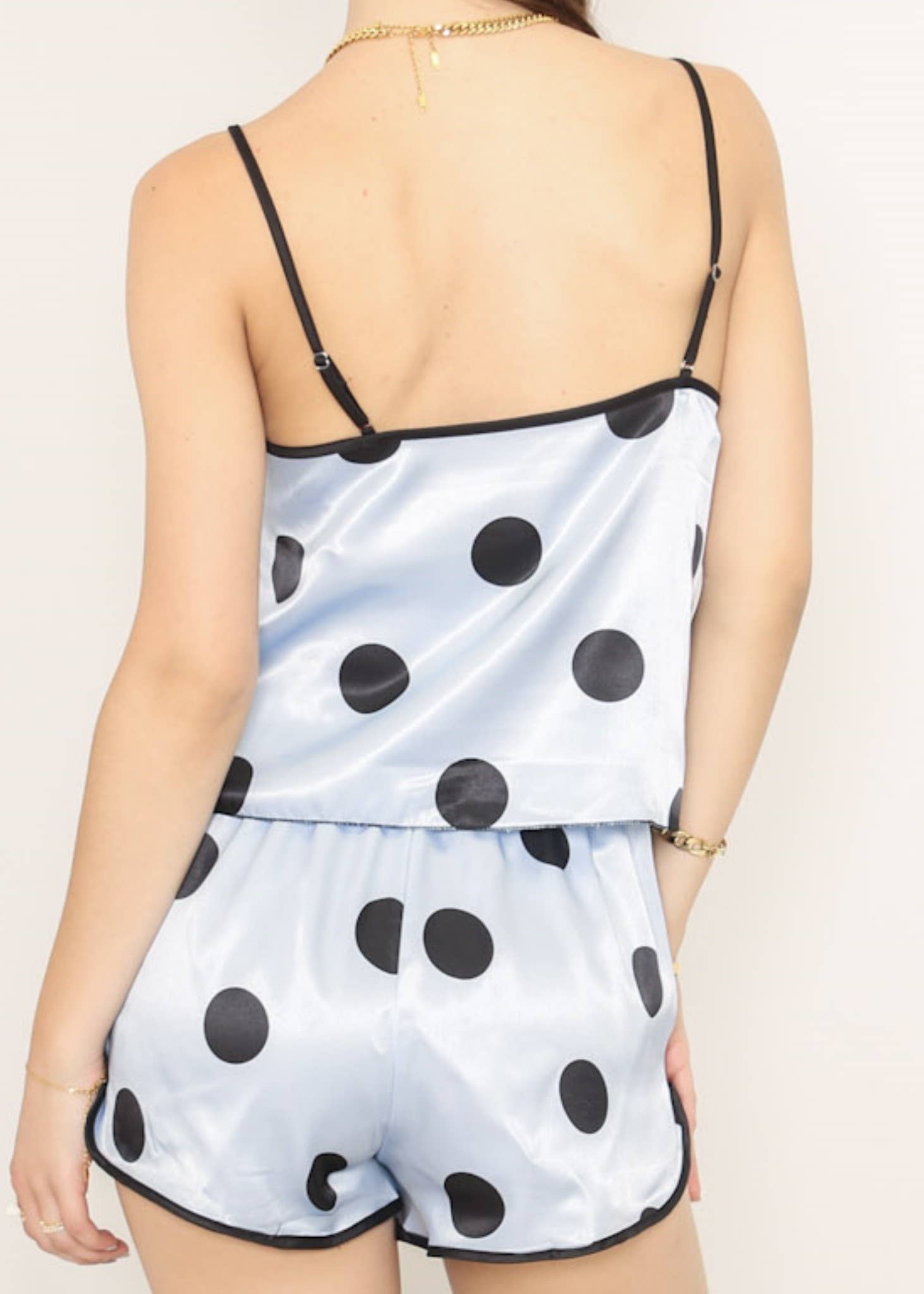 Anna Kaci Wholesale - Wholesale Sleepwear set – Women's - Multi 4 Piece Polka Dot Lounge Pajama Set16