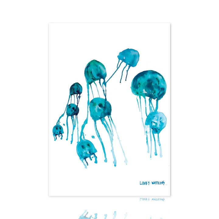 Jelly Fish Pod Konsttryck för wholesale av Libby Watkins