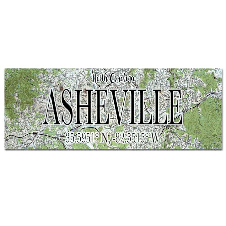 Map Mom - Wholesale Sign - Custom Location- 3x9 Wood Mini Map Coordinate Sign