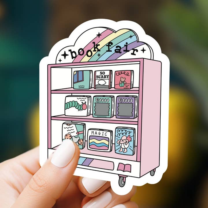 Bookfair Vending Machine Vinyl Sticker for wholesale by Market by Mari