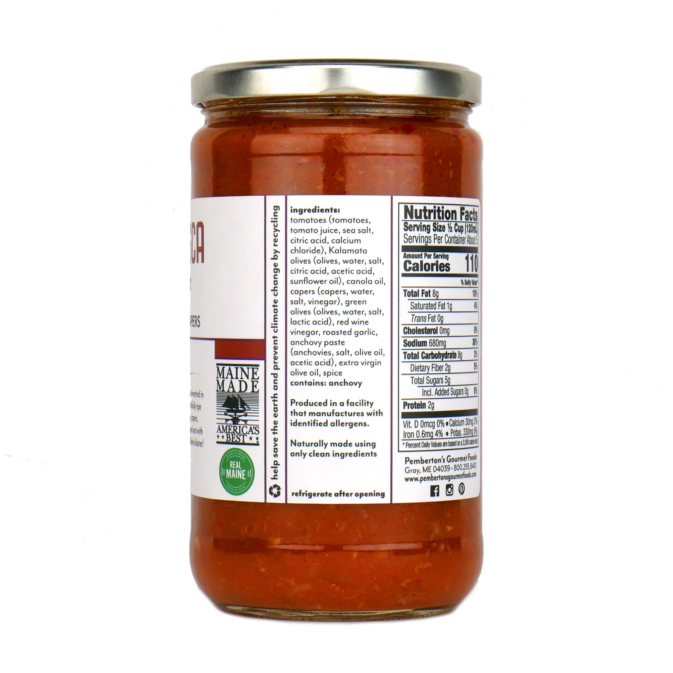 Pemberton's Gourmet Foods - Wholesale Pasta Sauce - Puttanesca with Kalamata Olives Pasta Sauce1