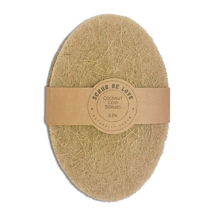 Scrub Be Love - Wholesale Cleaning Sponge - Coconut Coir Cleaning Scrubbers- 6PK1