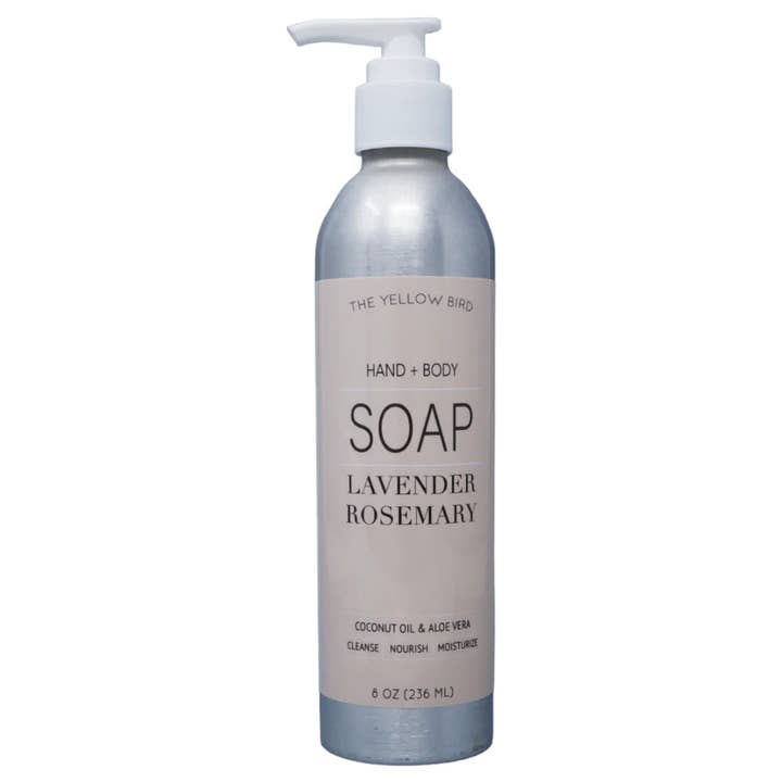 Lavender Rosemary Liquid Hand Soap and Body Wash for wholesale by The Yellow Bird