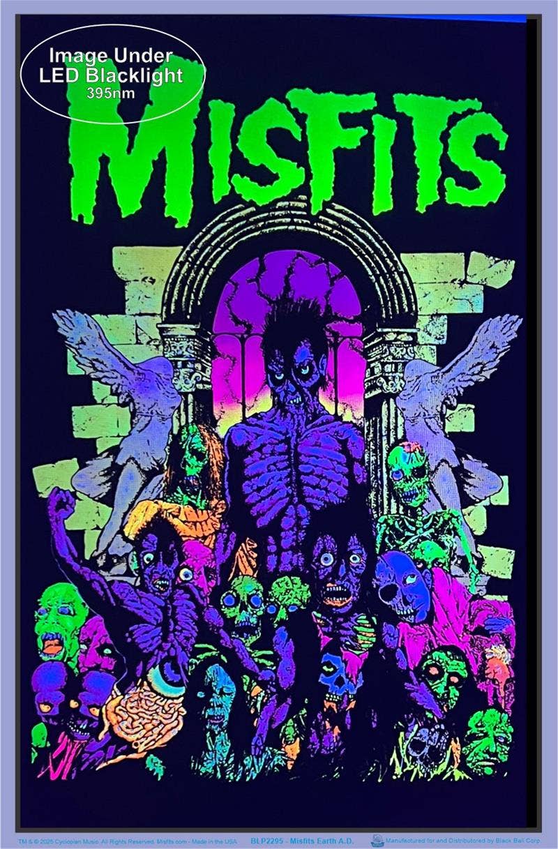 Scorpio Posters - Wholesale Poster - Misfits Earth A.D. Flocked Black Light Poster - 23" x 35"1