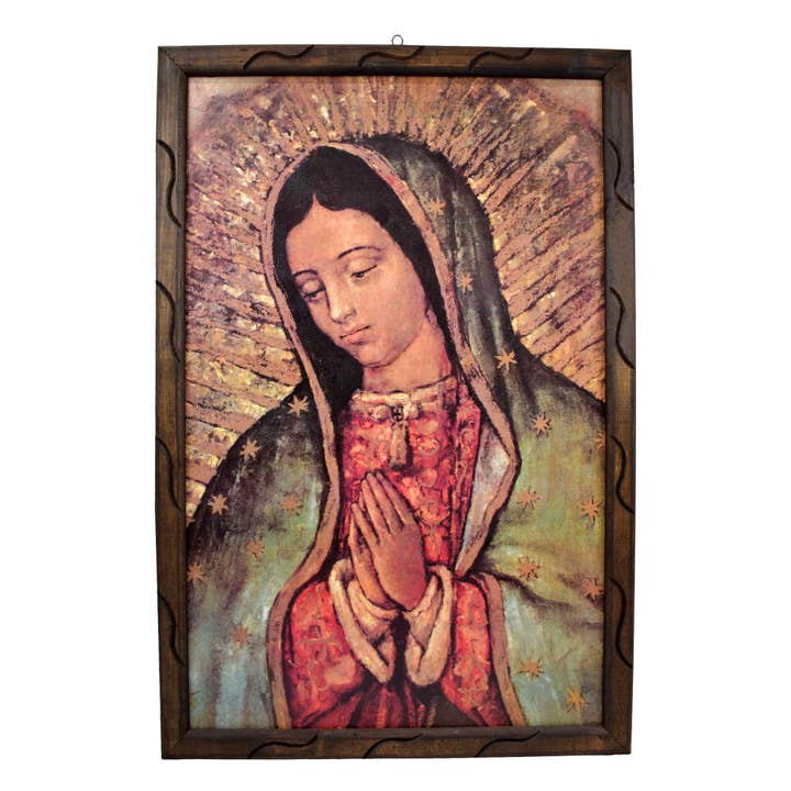 Lady of Guadalupe Mc – Rustic Frame - Mexican Art,Perfect Gift for Any Occasion, Expresses Hope, Love, and Compassion - Virgen De Guadalupe for wholesale by mrcjsales