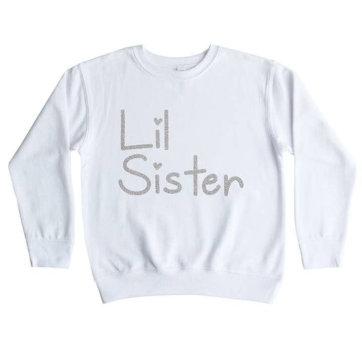 Sparkle Sisters by Couture Clips - Wholesale Sweatshirt - Kids - Silver Lil Sister Sweatshirt1