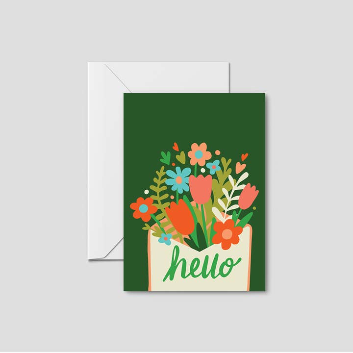 Carte de vœux avec enveloppe Bursting Blooms pour la vente par Heartfelt Hello