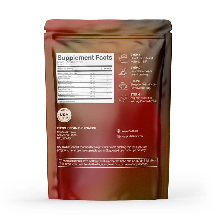 herbl - Wholesale Health/detox tea - Brain Boost Mushroom Tea6