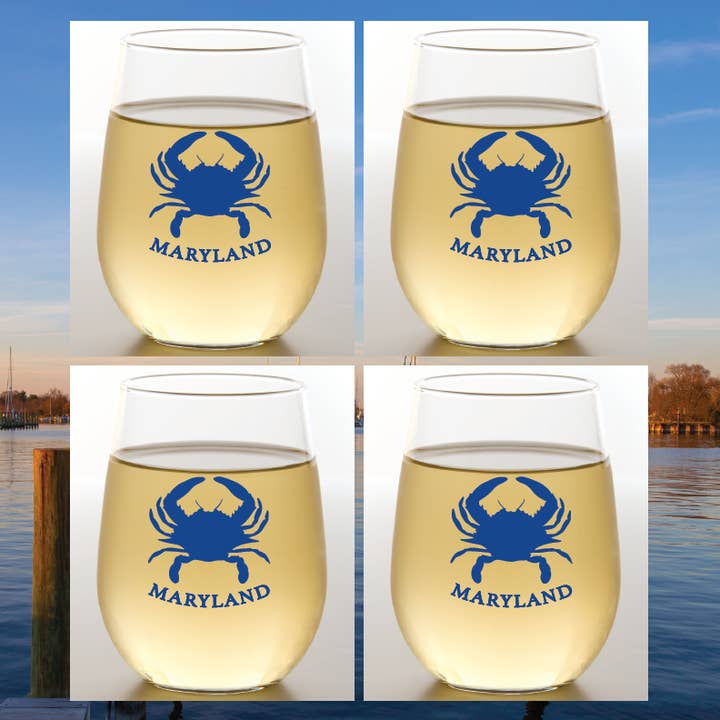 MARYLAND BLUE CRAB Unbreakable TRITAN Plastic Wine Glasses and other Purchase Wholesale chesapeake bay. Free Returns & Net 60 Terms on Faire trending on Faire.