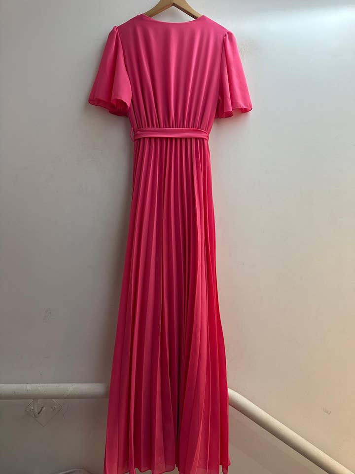 LORIANE - Venta al por mayor Vestido - Mujer - Vestido largo plisado sólido2