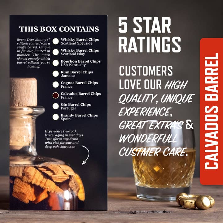 Deer Jimmy's® – Großhandel DIY-Getränkekit – Deer Jimmy's® DIY Calvados Geschenkset – Calvados-Fässer8
