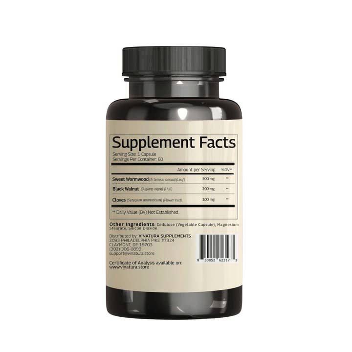 VINATURA SUPPLEMENTS - Wholesale Oral Supplement/Vitamin - Wormwood Black Walnut Cloves6
