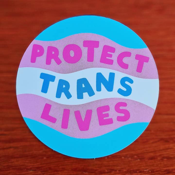 Protect Trans Lives Sticker for wholesale by misomomo
