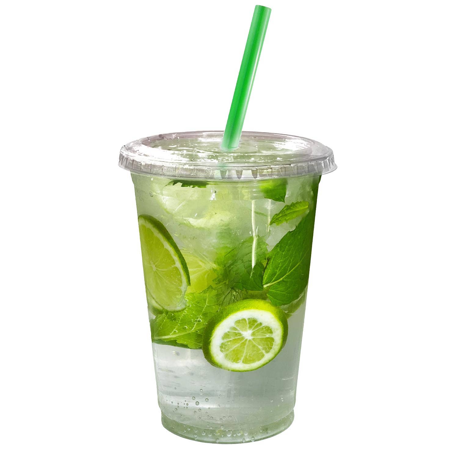 EcoQuality - Wholesale Disposable Cup - 32Oz Disposable PET Clear Plastic Smoothie Cups with Clear2