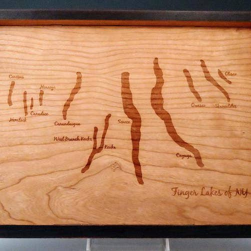 Wood Serving Tray - Finger Lakes for wholesale by G3 Studios