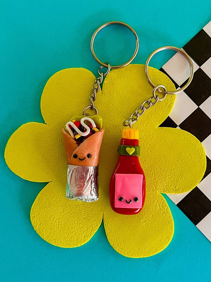 Spicy Burrito Besties | Porte-clés BFF pour la vente par Larry’s Waffle Shop