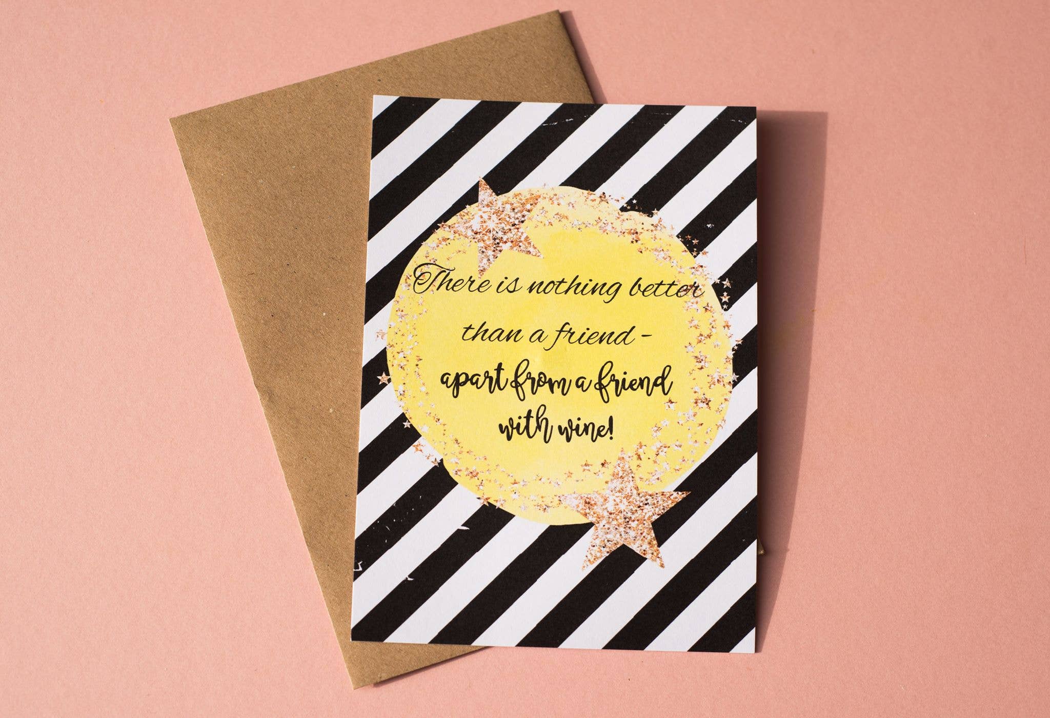 Dios Designs – wholesale Postcard – A6 Postcard Print - Yellow Star Alcohol16