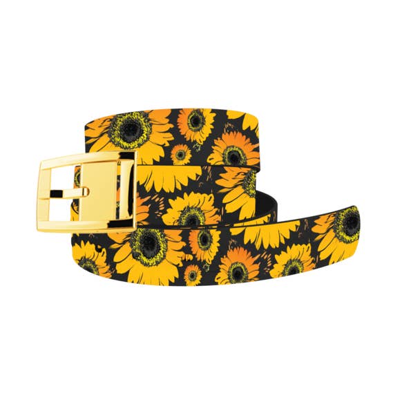 Sunflower Belt with Gold Chrome Buckle Combo for wholesale by C4 Belts & Accessories