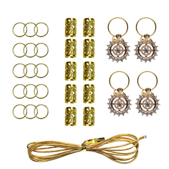 Annie International, Inc. - Wholesale Hair Accessories Set - Women's - Annie Braid Charm Set, Diamond Wheel2