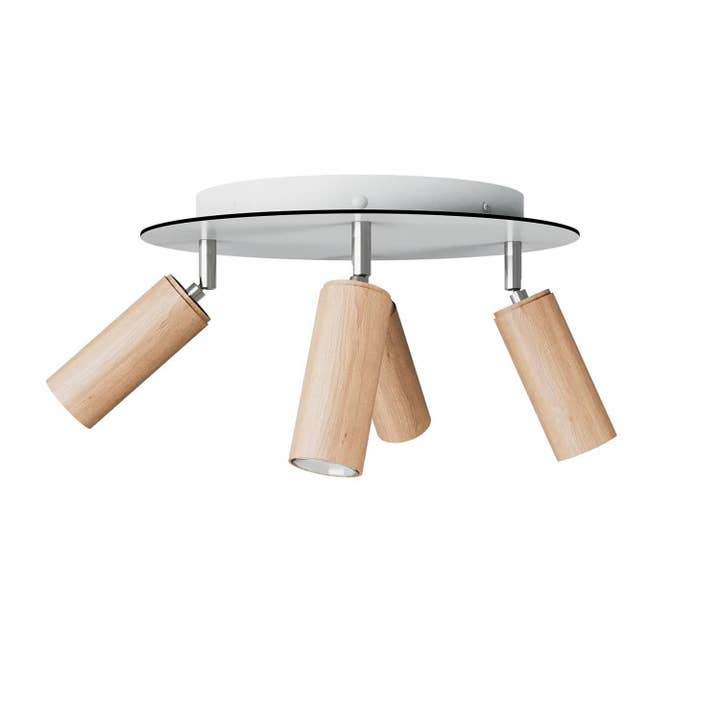 Lampa med 4 spotlights med skärm Tub-E14 och Rose-One XXL rund för wholesale av LIGHTINUP S.R.L.