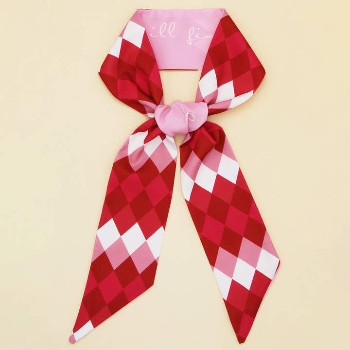Floral Letter  Scarf – Hair Tie & Bag Ribbon_CWASC0096 for wholesale by ACCITY