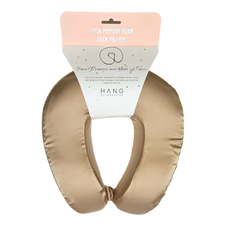 Hang Accessories - Venta al por mayor Cojín de viaje - Almohada cervical de espuma viscoelástica satinada11