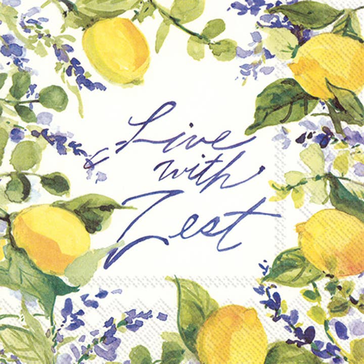 Paper Cocktail Napkins Pack of 20 Live With Zest for wholesale by Boston International